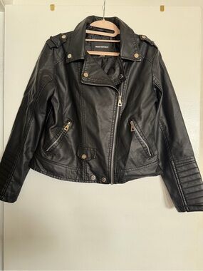 Urban Republic Women's Black Faux Leather Jacket